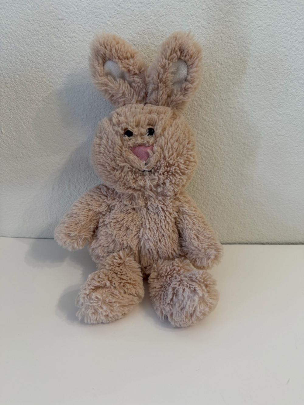 Animal Adventure Beige Plush Bunny with Pink Nose Detail. 2015